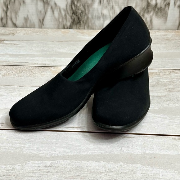 Ecco Felicia Stretch Slip On Loafer Wedge Shoe Women’s Sz 39 8 - 8 1/2 Black - Picture 8 of 10